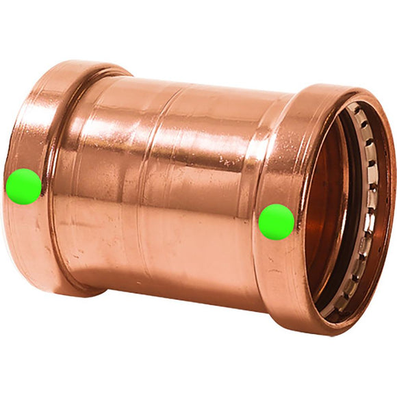 Viega ProPress XL 2-1/2" Copper Coupling w/o Stop - Double Press Connection - Smart Connect Technology [20743] Viega Point Supplies Inc.