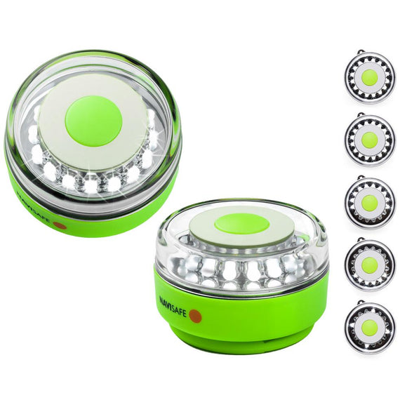 Navisafe Navilight All-White 5 Mode 360 Rescue 2NM w/Green Magnet Base [010-1] - Point Supplies Inc.