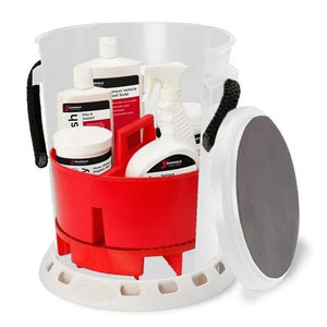Shurhold 5 Gallon White Bucket Kit - Includes Bucket, Caddy, Grate Seat, Buff Magic, Pro Polish Brite Wash, SMC  Serious Shine [2465] - Point Supplies Inc.