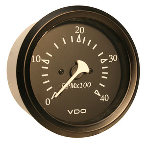 VDO Cockpit Marine 85MM (3-3/8") Diesel Tachometer - 4000 RPM - Black Dial/Bezel [333-11915]