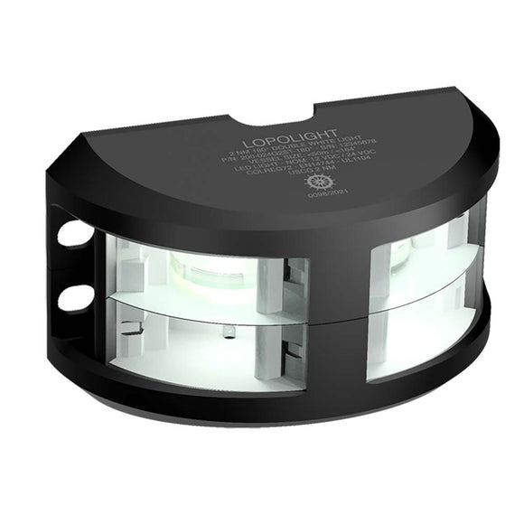 Lopolight Series 200-024 - Double Stacked Navigation Light - 2NM - Vertical Mount - White - Black Housing [200-024G2ST-B]
