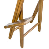 Whitecap Captains Chair w/Natural Seat Covers - Teak [60048]