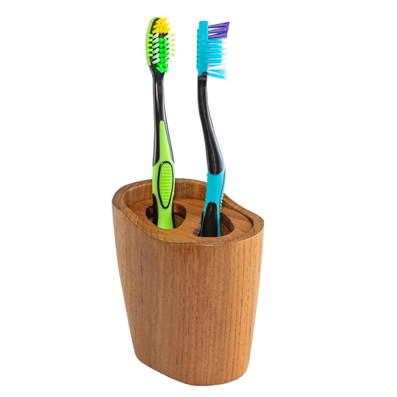 Whitecap Oval Toothbrush Holder (Oiled) - Teak [63112]
