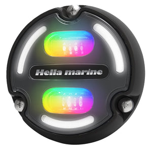 Hella Marine A2 RGB Underwater Light - 3000 Lumens - Black Housing - Charcoal Lens w/Edge Light [016148-001]