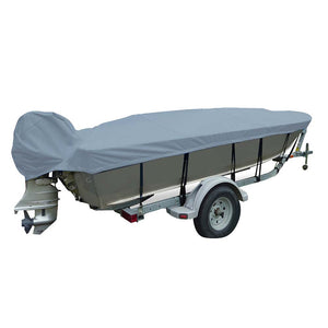 Carver Poly-Flex II Narrow Series Styled-to-Fit Boat Cover f/12.5 V-Hull Fishing Boats - Grey [70122F-10]