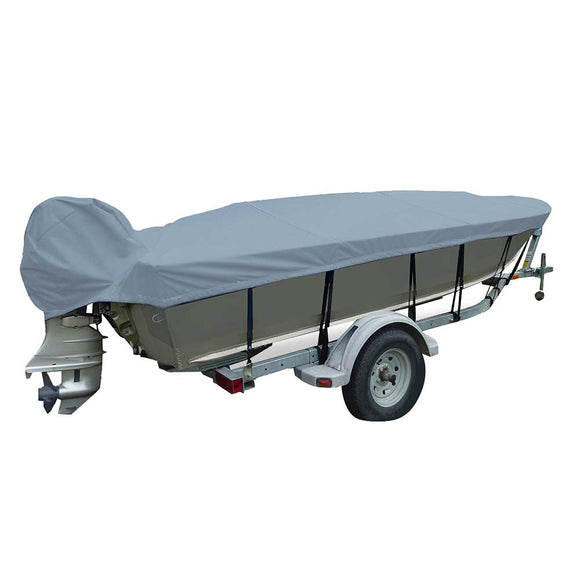 Carver Poly-Flex II Narrow Series Styled-to-Fit Boat Cover f/14.5 V-Hull Fishing Boats - Grey [70124F-10]