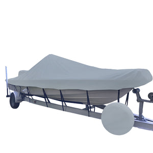 Carver Poly-Flex II Styled-to-Fit Boat Cover f/16.5 V-Hull Center Console Shallow Draft Boats - Grey [71216F-10]