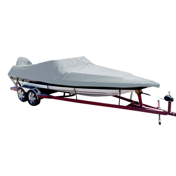 Carver Poly-Flex II Styled-to-Fit Boat Cover f/16.5 Ski Boats with Low Profile Windshield - Grey [74016F-10]