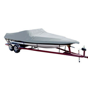 Carver Poly-Flex II Styled-to-Fit Boat Cover f/18.5 Sterndrive Ski Boats with Low Profile Windshield - Grey [74118F-10]