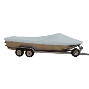 Carver Sun-DURA Styled-to-Fit Boat Cover f/18.5 Sterndrive Aluminum Boats w/High Forward Mounted Windshield - Grey [79118S-11]
