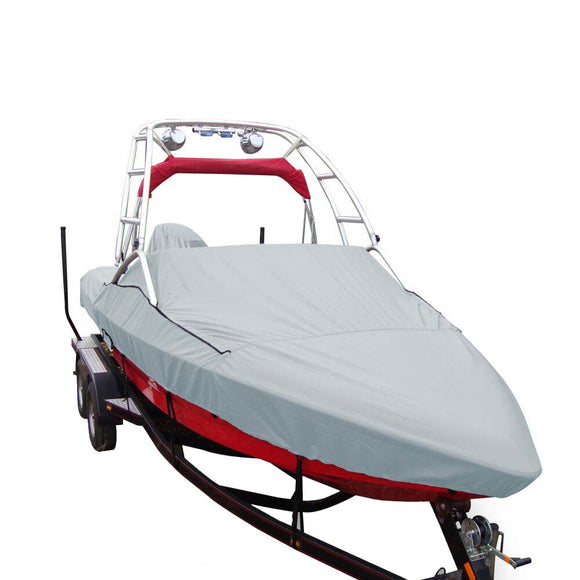 Carver Sun-DURA Specialty Boat Cover f/21.5 V-Hull Runabouts w/Tower - Grey [97021S-11]
