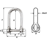 Wichard Self-Locking Large Shackle - Diameter 5mm - 3/16" [01262]
