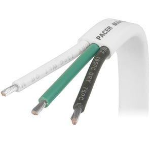 Pacer 14/3 AWG Triplex Cable - Black/Green/White - 100 [W14/3-100]