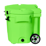 LAKA Coolers 30 Qt Cooler w/Telescoping Handle  Wheels - Lime Green [1083]