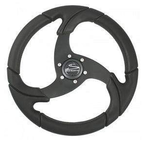 Schmitt Marine Folletto 14.2" Wheel - Black Polished Polyurethane - 3/4" Tapered Shaft w/Black Center Cap [PU026104-R]