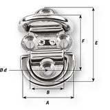 Wichard Double Folding Pad Eye - 6mm Diameter - 15/64" [06564]