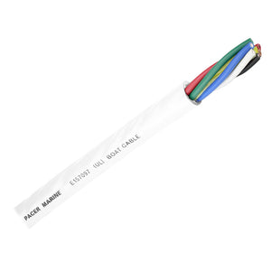 Pacer Round 6 Conductor Cable - 250 - 16/6 AWG - Black, Brown, Red, Green, Blue  White [WR16/6-250]